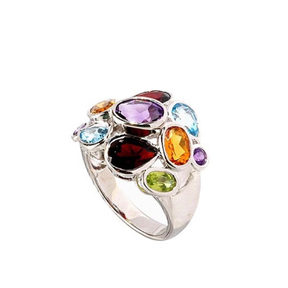Stunning Multi-Gemstone Ring. Size 6. NWT